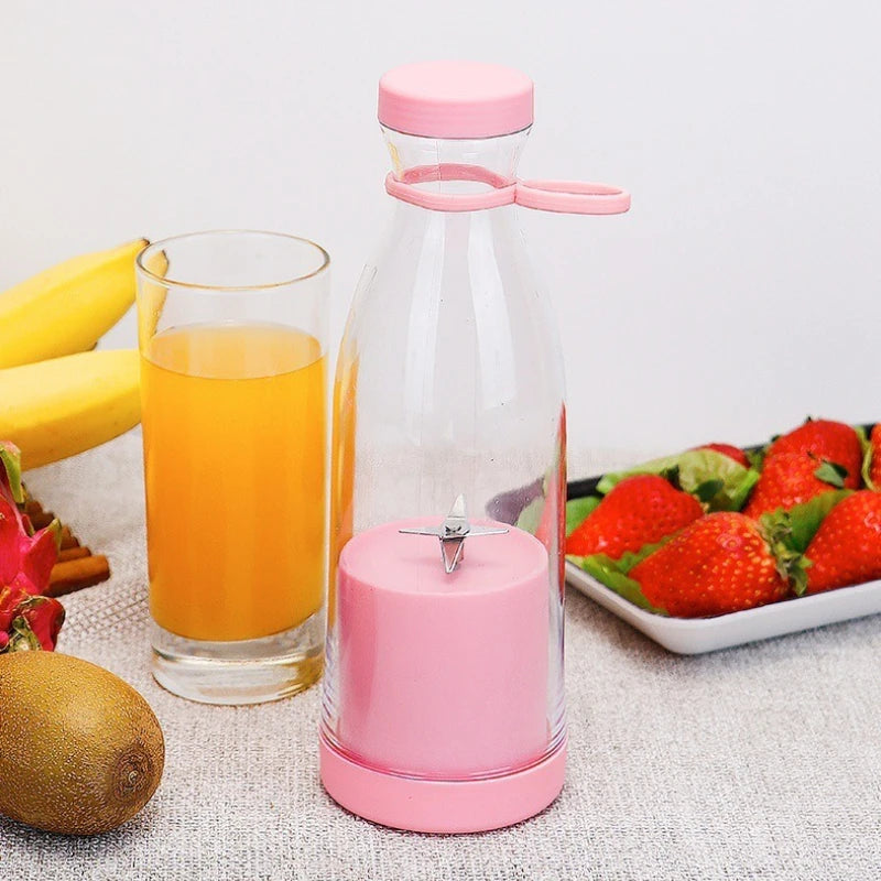 Elektryczny Kubek-Blender 6 Ostrzy USB – Sokowirówka Przenośna do Owoców, Mleka i Koktajli
